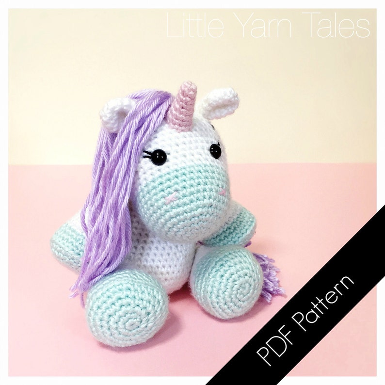 Amigurumi Unicorn PDF Written Pattern digital item image 1