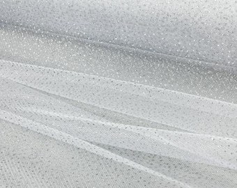 Tulle glitter white