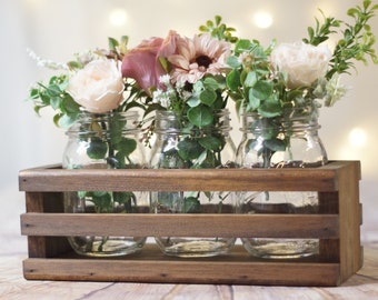 Wedding Centerpiece, Rustic Wedding Decor, Table Decorations, Reclaimed Wood Centerpiece, Rustic Wood Box, Bridal Shower Decor, Dinner Party