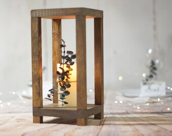 Reclaimed Wood Lanterns Rustic Thanksgiving Decor Rustic Etsy