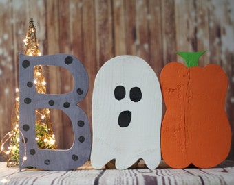 Reclaimed Wood Ghosts Rustic Halloween Decor Primitive