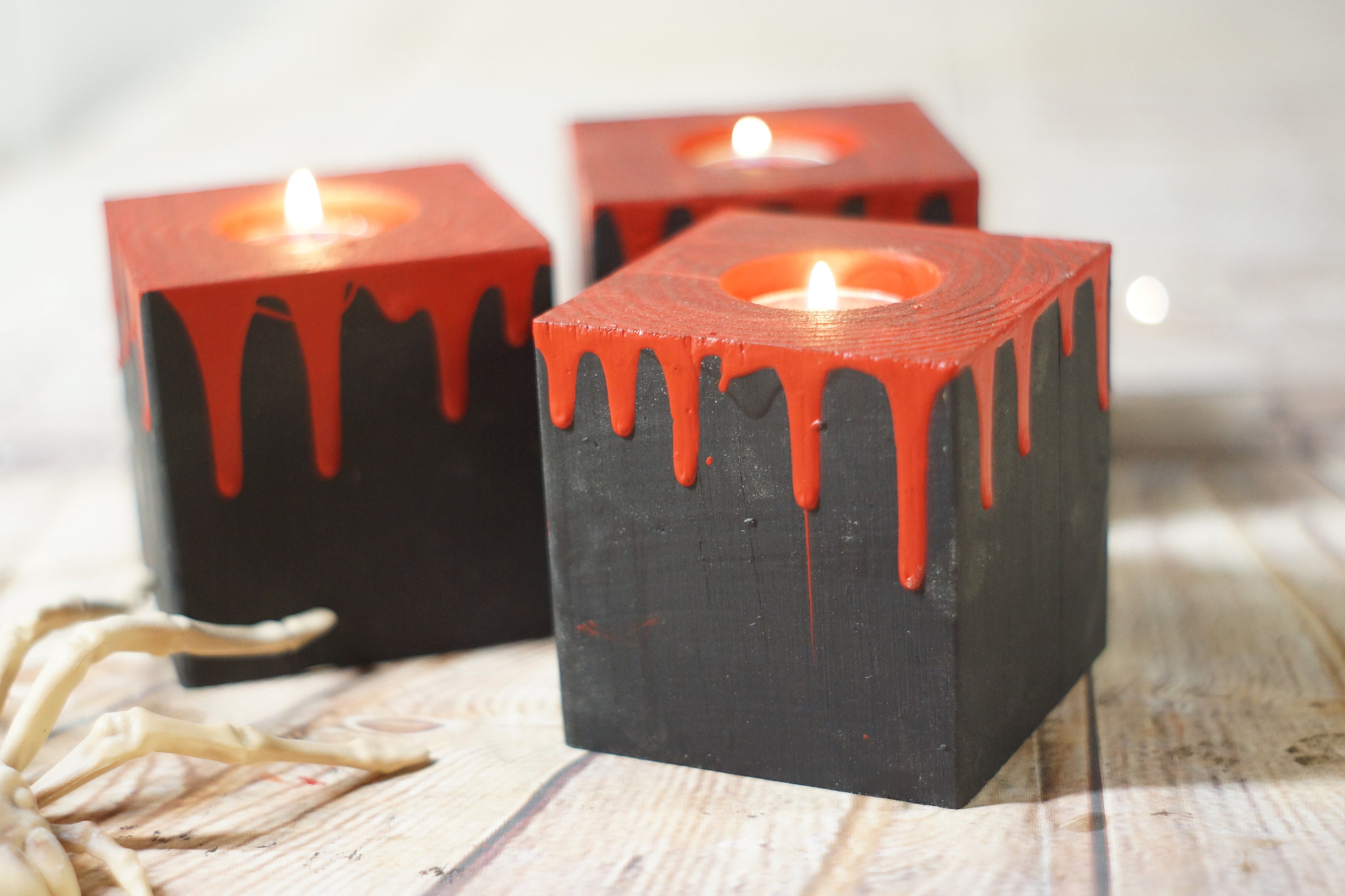 Blood Drip Candles Halloween Decor Scary Halloween Etsy