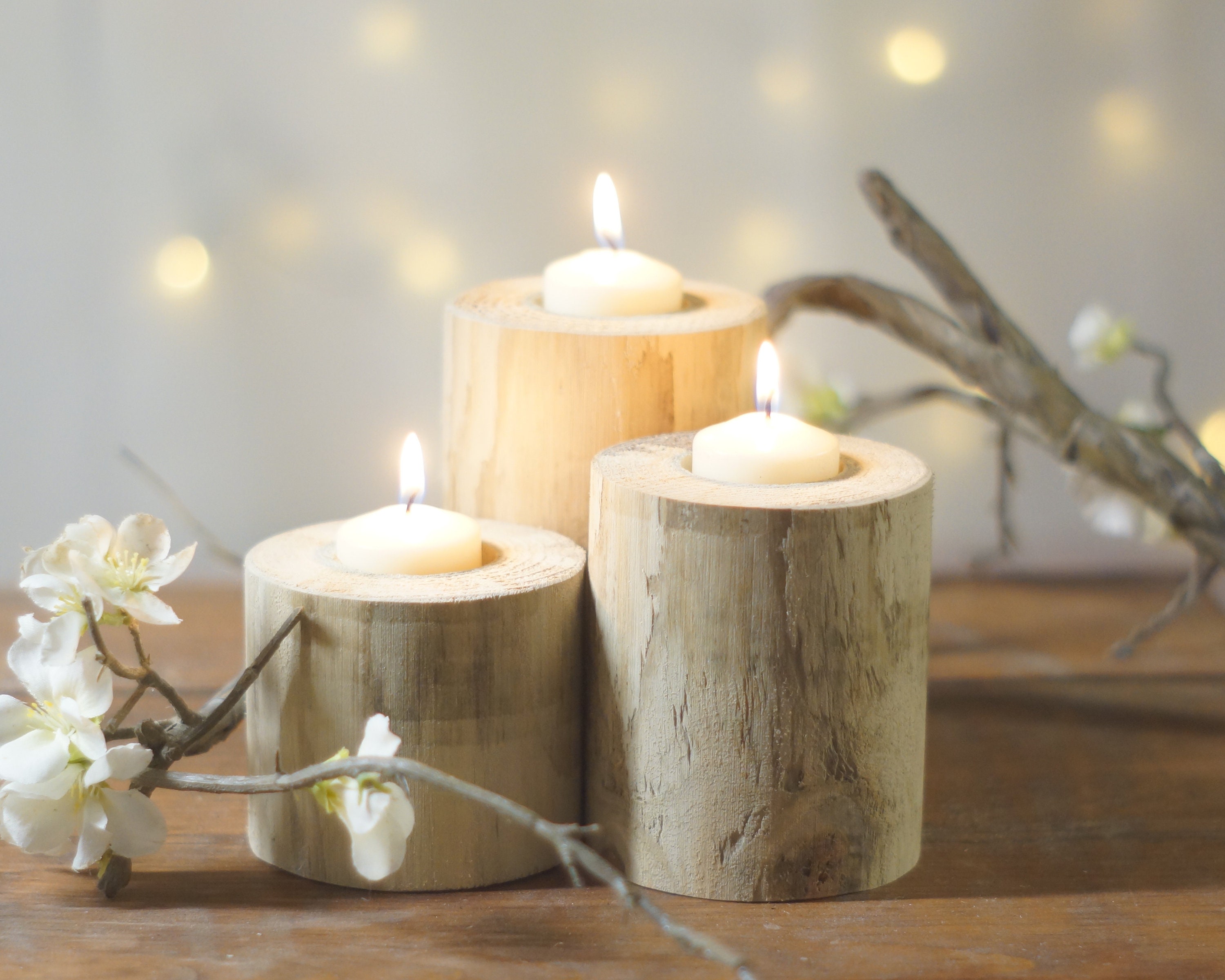 Southern enterprises resin tealight fireplace log candle holder sale