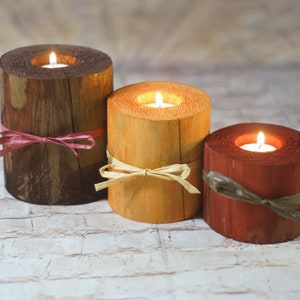 Log Candles, Harvest Colors, Fall Decor, Thanksgiving Table Decorations, Fireplace mantle, Holiday Decor gift, Hostess Present, Autumn set image 9