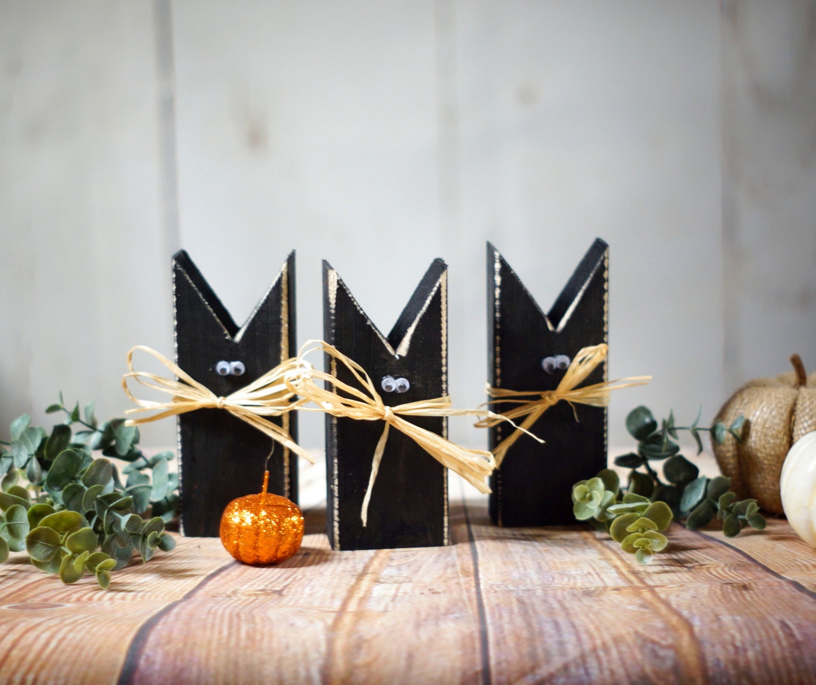 Mini Primitive Black Cat halloween Decor Halloween Etsy