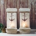 Nautical Anchor Pallet Wall Sconce Set of two, Beach House Decor, Distressed Wood Wall, Beach Cottage Art, Nautical Decor, Rustic Beach 