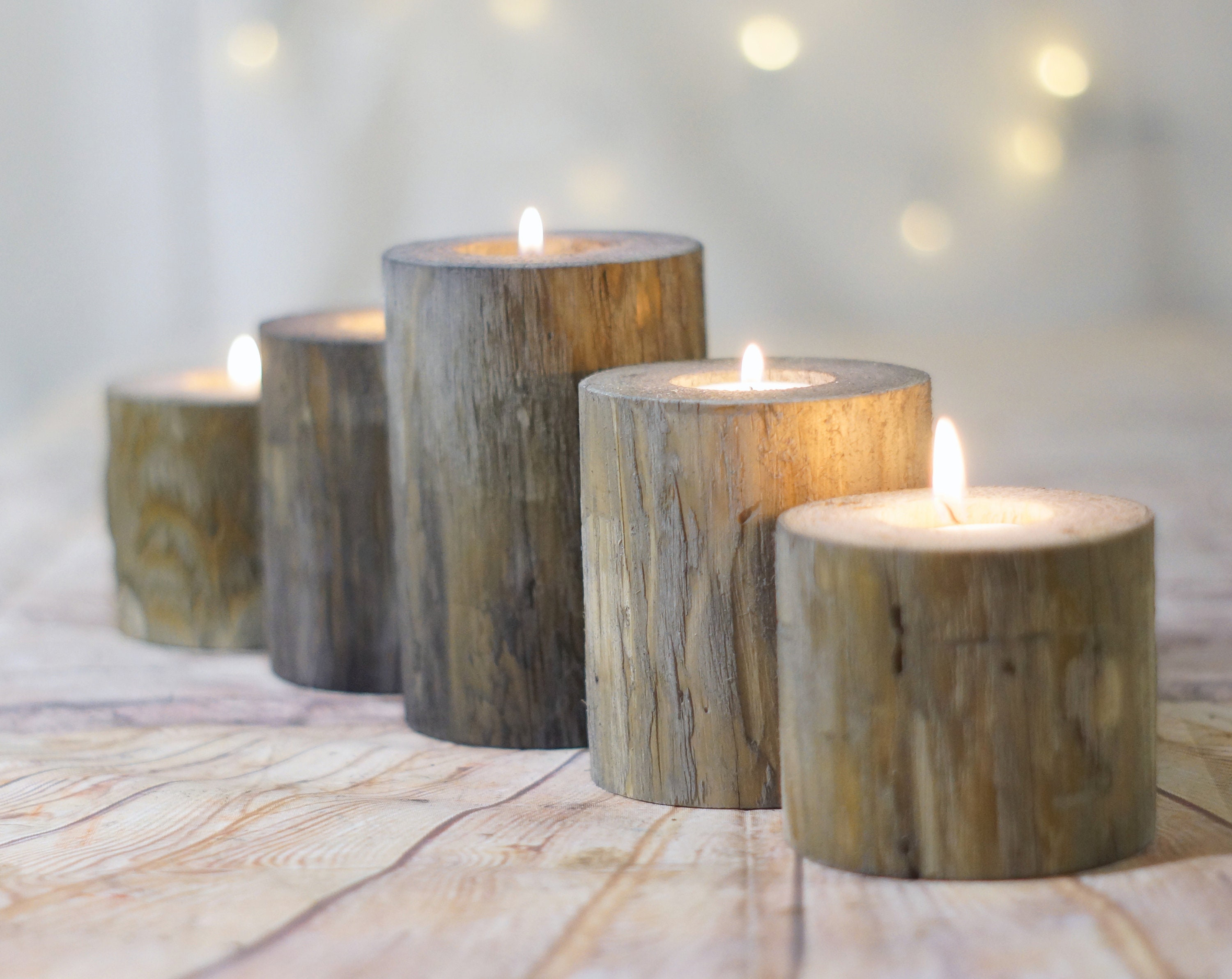 Bulk set of 10 Candle Holders for tea-light or votive candles – GFTWoodcraft
