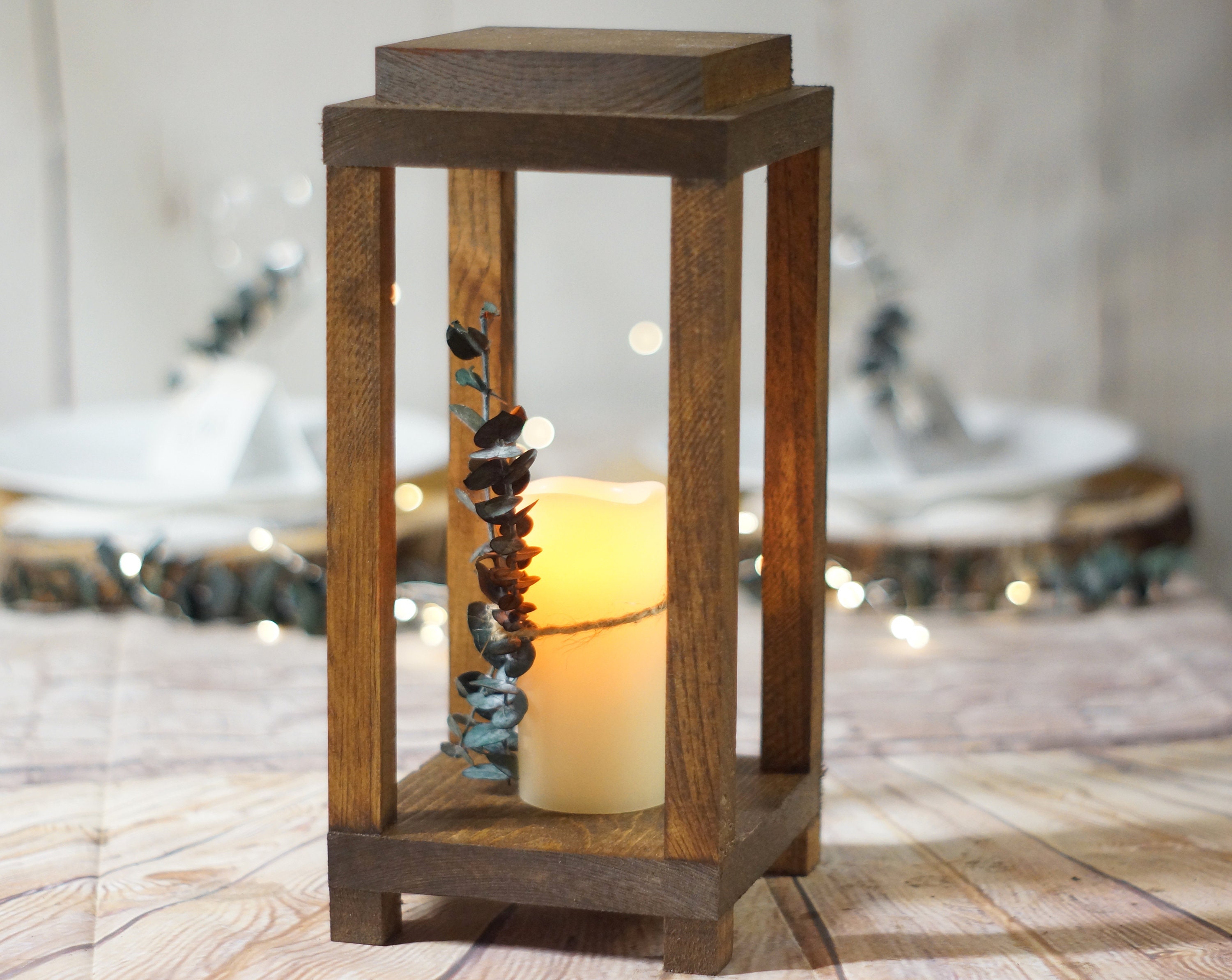 Forest Lantern Rustic Wedding Centerpiece Rustic Candle - Etsy