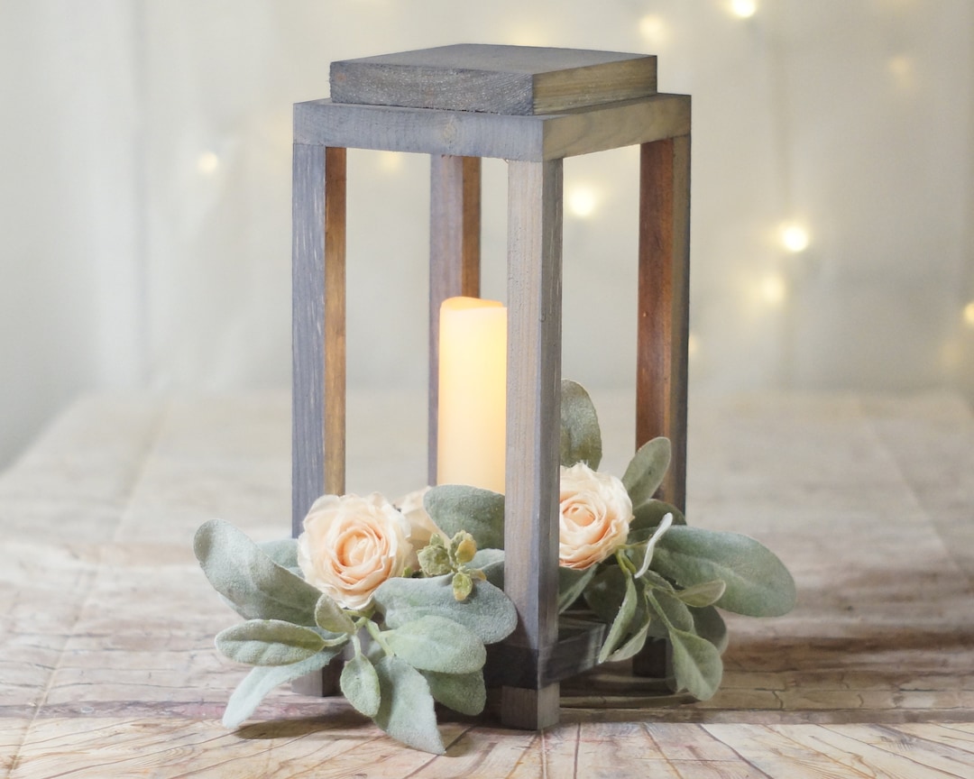 6 Bulk Wedding Lantern Centerpiece, Rustic Wedding Table Decoration,  Farmhouse Decor, Wooden Candle Holder, Country Barn Wedding Gift 