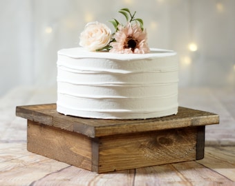 10" Wood cake stand, rustic wedding decor, reclaimed wood, Wooden riser box, cupcake, baby bridal shower, table decorations, handmade