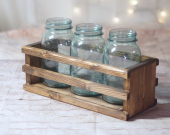 Reclaimed Wood Box, Sustainable, Large Apothecary Caddy, Bathroom and Kitchen Organization, Minimalist Home Decor, Essential Oils Storage