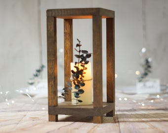 Wood lantern centerpiece wedding, rustic lantern home decor, Table Lantern Decorations, wedding ceremony, reception decorations, simple ETWF