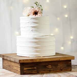 10" Wood Cake Stand, Rustic Wedding Decor, Reclaimed Wood, Wooden Riser ...