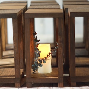 20 Bulk Wedding Lantern Centerpiece, Rustic Wedding Table Decoration, Farmhouse Decor, Wooden Candle Holder, Country Barn wedding Gift