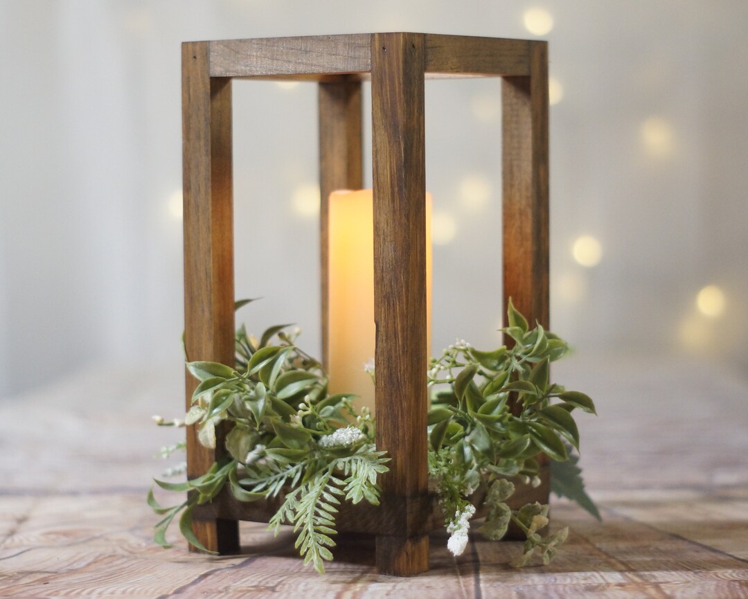 Wood Lantern, Centerpieces for Wedding, Lantern Centerpiece, Rustic