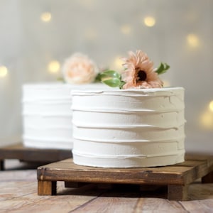 Set of Handmade wood risers, rustic cake stand, pie display, donut cupcake display, cake holder, cake platter, cake platform, cake base tray