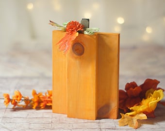 Reclaimed Wood Pumpkin, Rustic Fall Decor, Thanksgiving Centerpiece