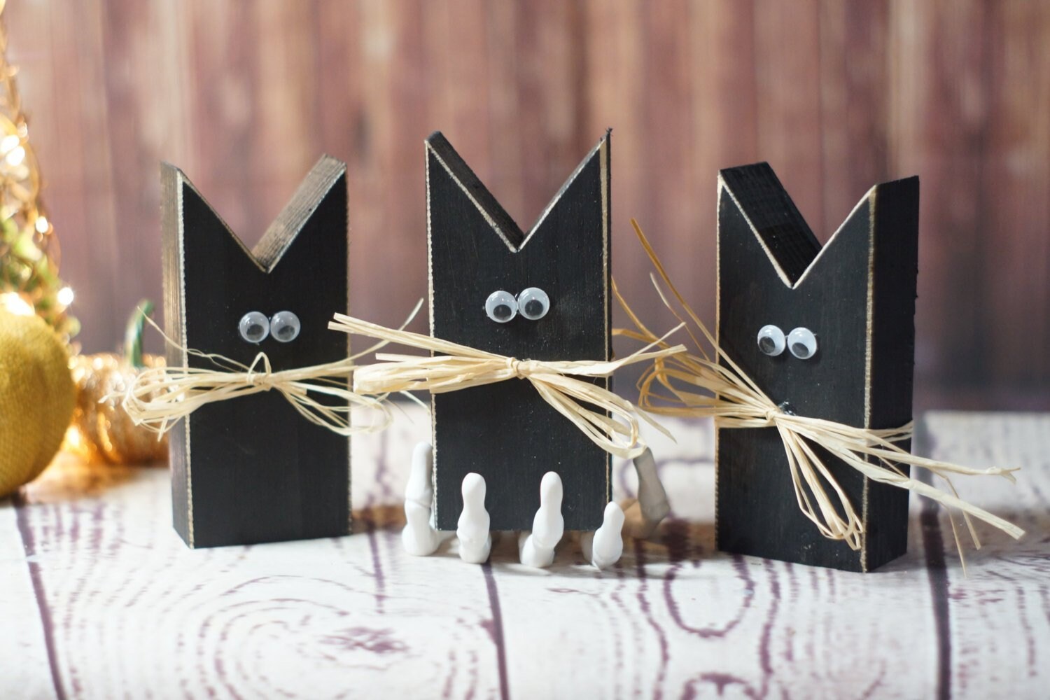 Mini Primitive Black Cat Halloween Decor Halloween Etsy