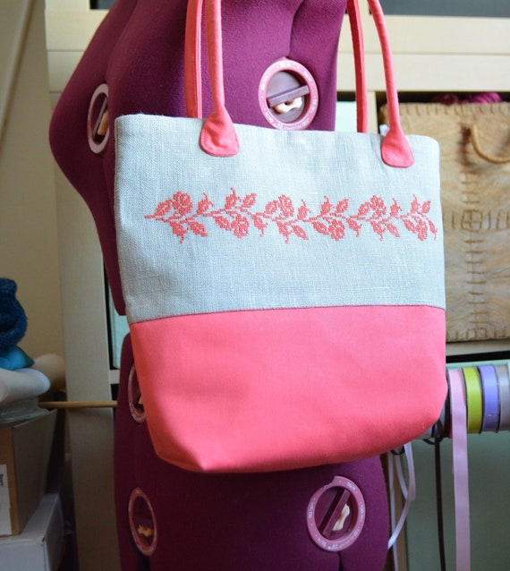 SUMMER Handbag – Handmade Needlework Gift Bag Purse – Hand