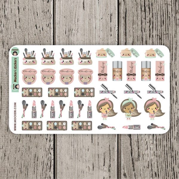 39 Makeup Stickers / Planner Stickers / Decorative Stickers