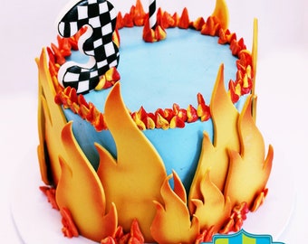 Fondant Racing Flames