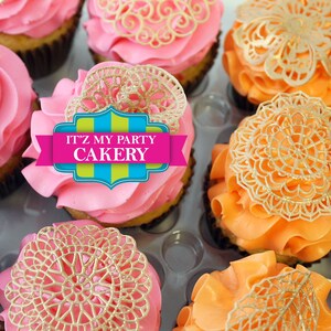 Edible Lace Cupcake Toppers - 12 pieces