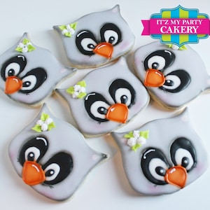 Custom Sugar Cookies / Owl Head Cookies 1 Dozen image 1