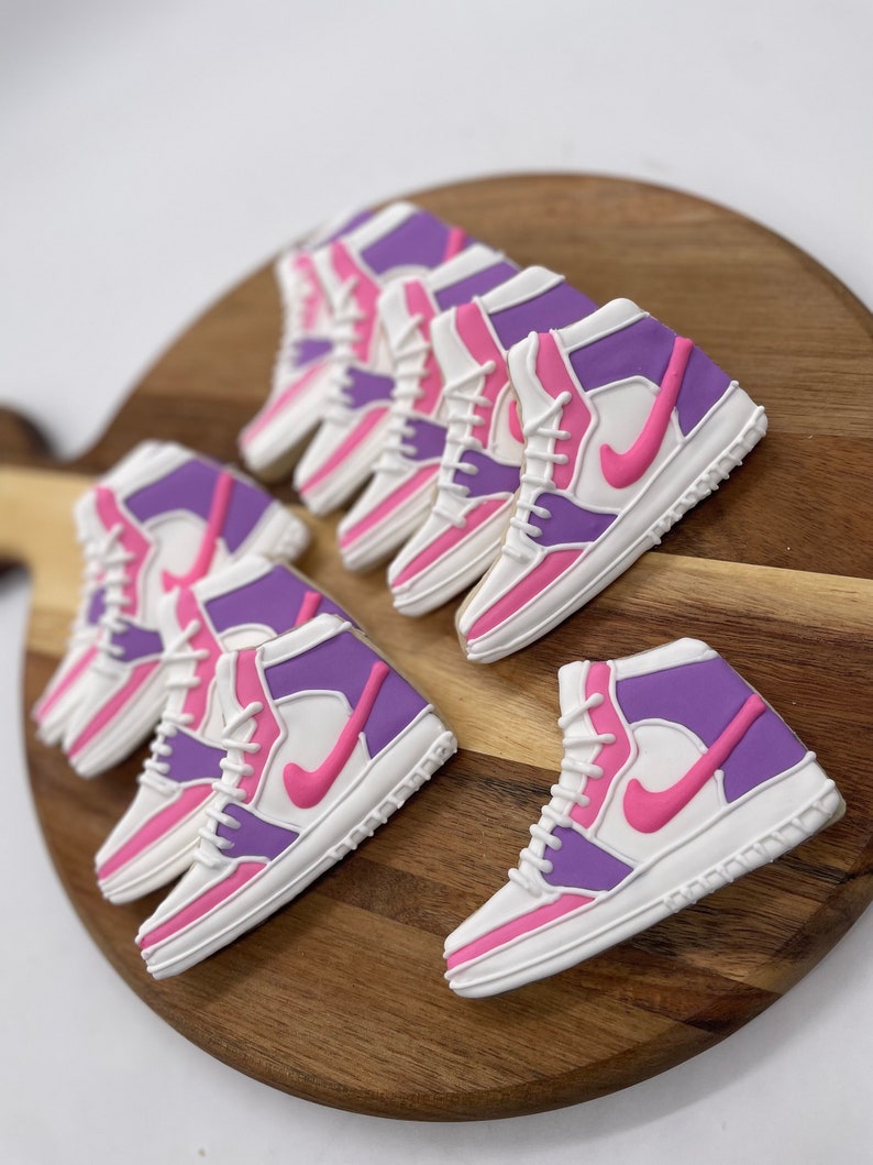 Custom Sugar Cookies / High Top Sneaker Cookies 1 Dozen image 6