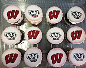 Badger Cupcake Toppers - 1 Dozen