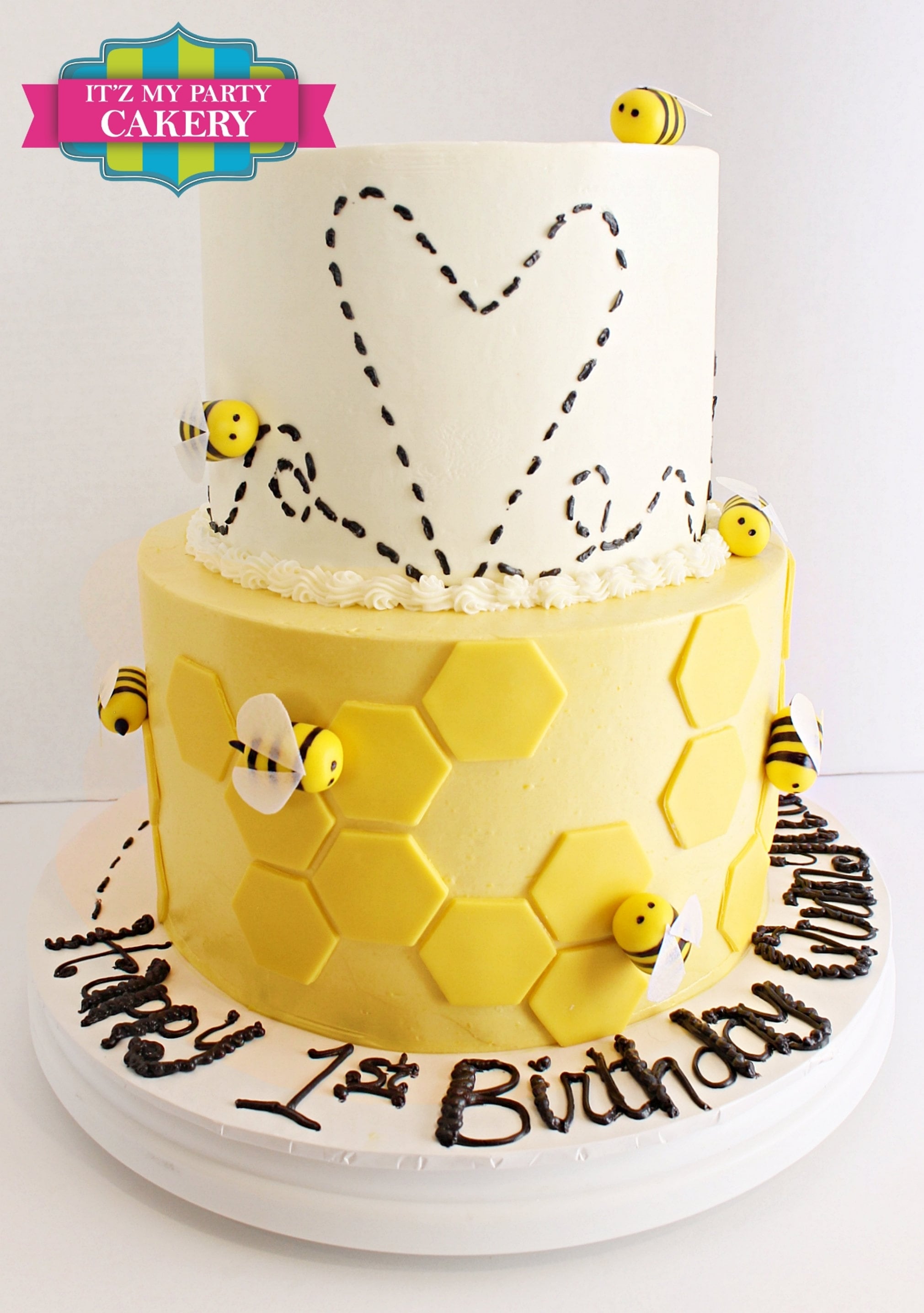 Honey Bee Honeycomb Bumblebee YellowHBY Edible Cake Toppers