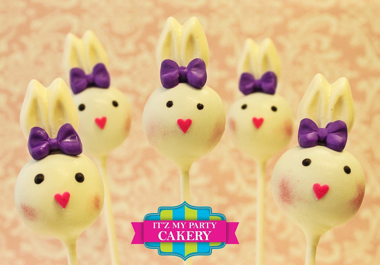 Bunny Head Cake Pops 1 Dozen Etsy