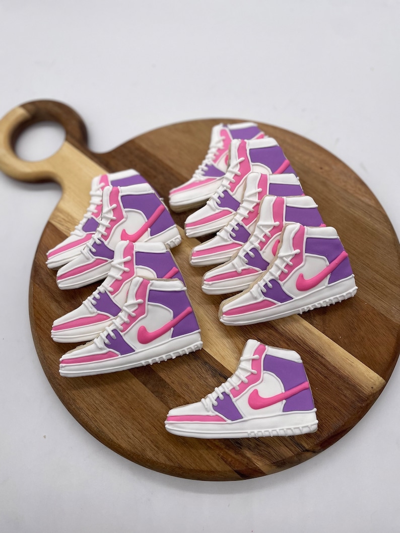 Custom Sugar Cookies / High Top Sneaker Cookies 1 Dozen image 5