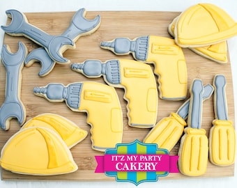 Custom Sugar Cookies / Construction Tool Cookies (1 Dozen)