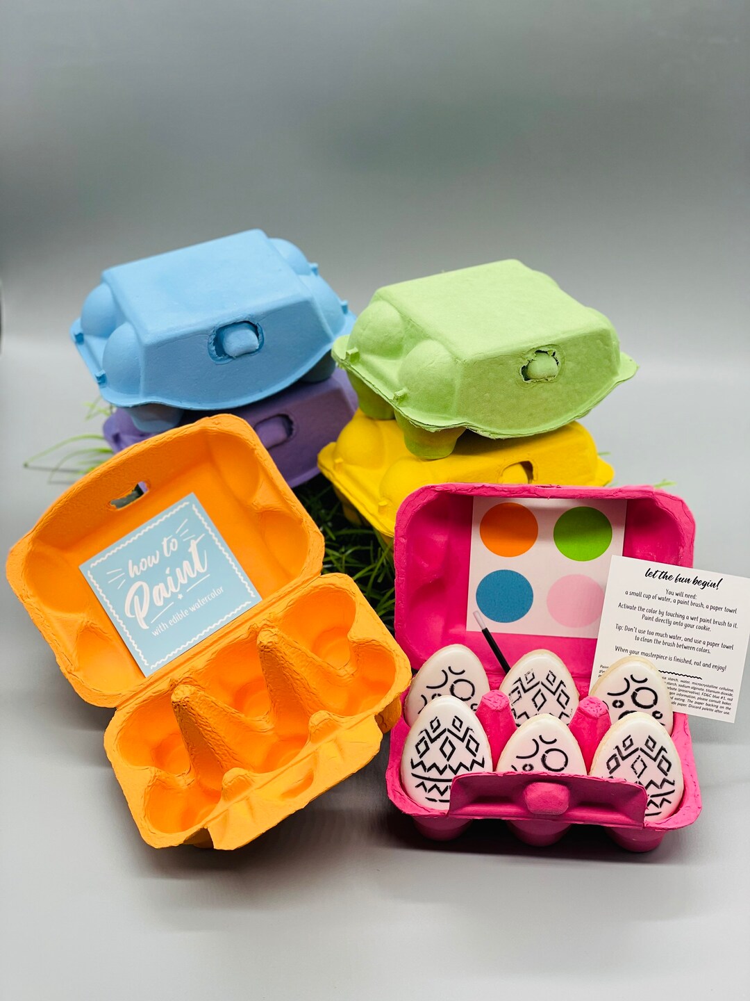 Easter Egg Cookies Paint Your Own Easter Cookie Easter Etsy