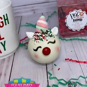 Christmas Unicorn Cocoa Bomb