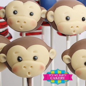 Monkey Cake Pops / Custom Cake Pops / Safari Animal Assorted Cake pops