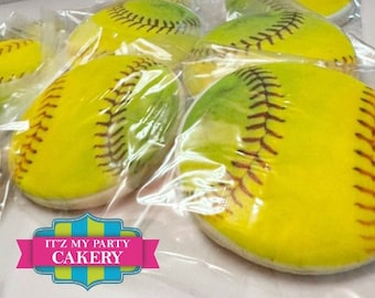 Custom Sugar Cookies /Softball Cookies / Sports Cookies / Team Cookies