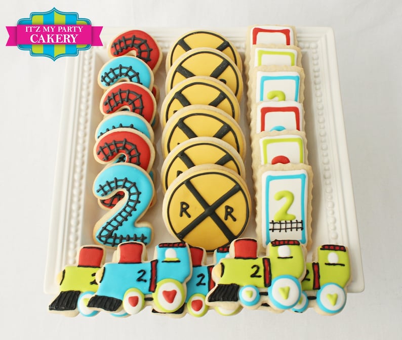 Custom Sugar Cookies / Train Themed Cookies 1 Dozen image 2