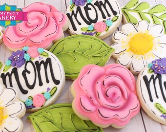 Custom Sugar Cookies / Floral Bouquet Basket