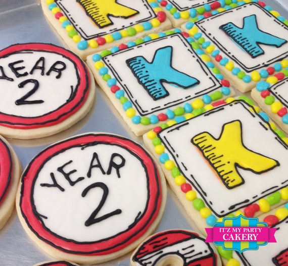 Custom Year and Letter Cookies- 1 Dozen Il_570xn