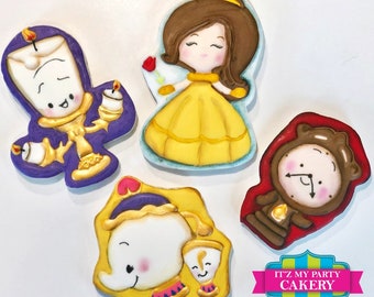 Custom Sugar Cookies / Fairy tale Cookies - Belle