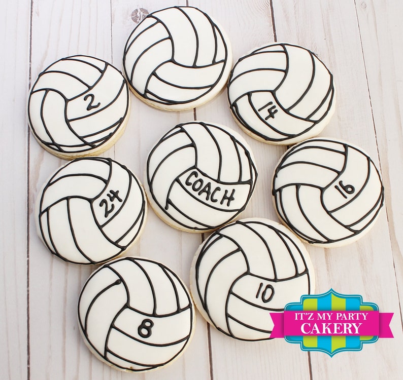 Volleyball Cookies 1 Dozen Etsy