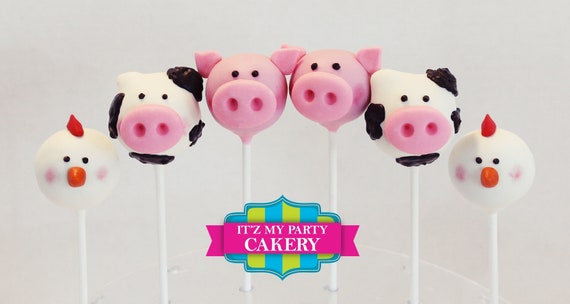 Farm Animal Cake pops (1 Dozen) Il_570xn