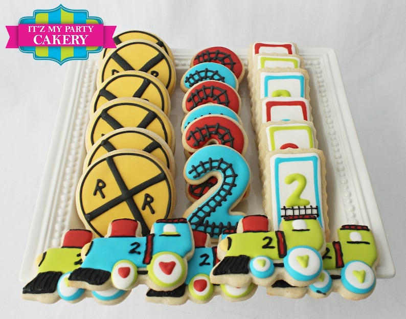 Custom Sugar Cookies / Train Themed Cookies 1 Dozen image 1