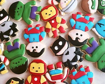 Custom Sugar Cookies / Hero Character Cookies (1 Dozen)