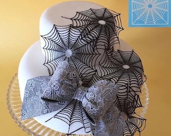 Spider Web Edible Cake Decor