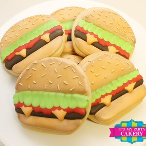 Custom Sugar Cookies / Cheeseburger Cookies 1 Dozen image 2