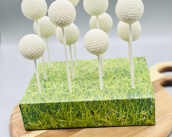 Golf ball cake pop! Love these #golf #golfballcakepops #cakepops