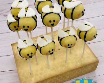 Custom Cake Pops / Bumble Bee Cake pops - 1 Dozen