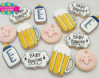 Custom Sugar Cookies / Baby Brewing Cookie Collection (1 Dozen)